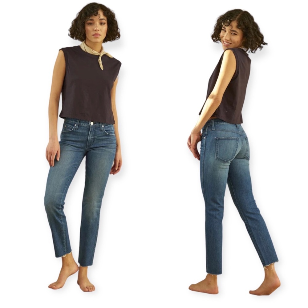 AMO Stix Crop Denim Bluebeam
